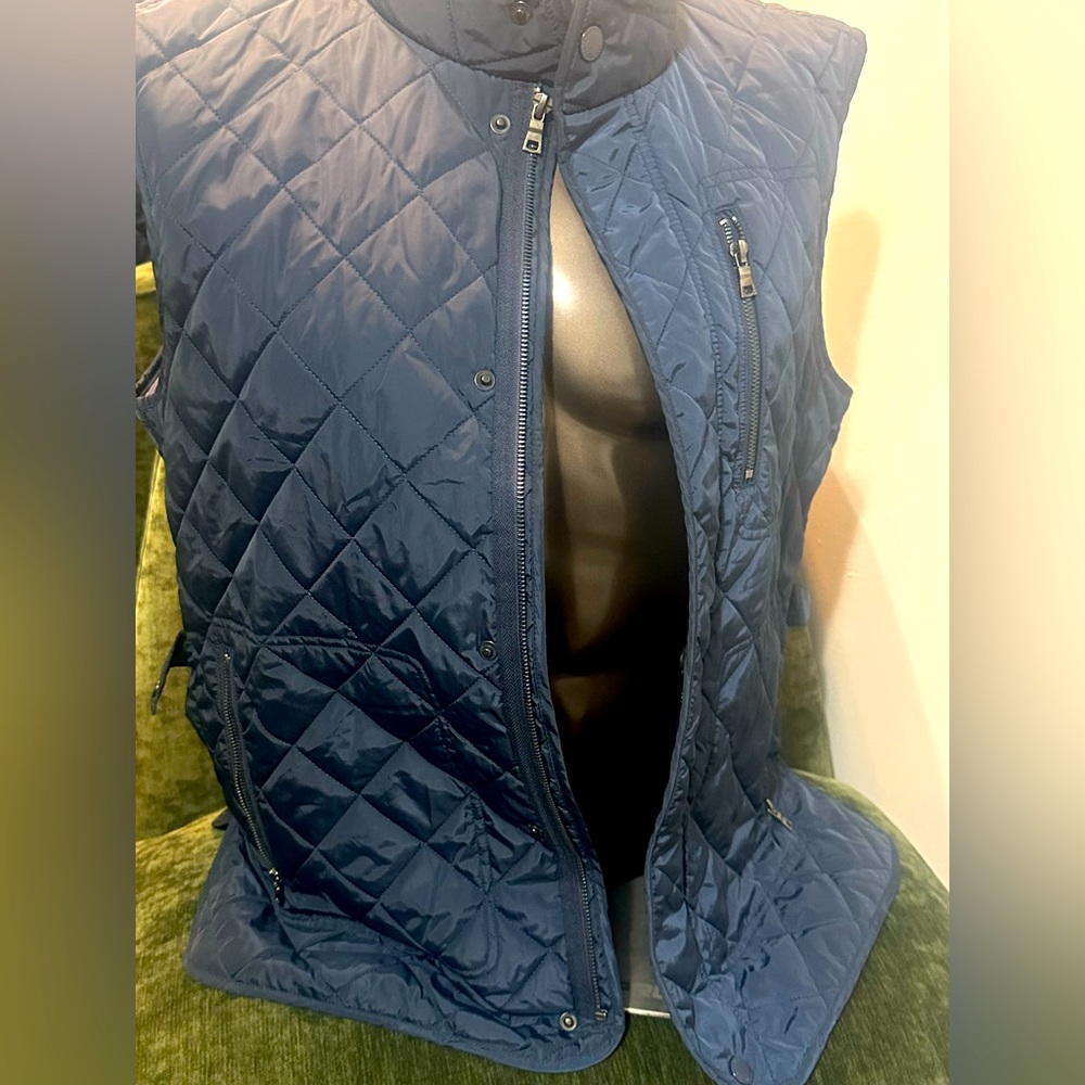 Navy Blue Quilted “ Tailorbyrd” Vest | XL